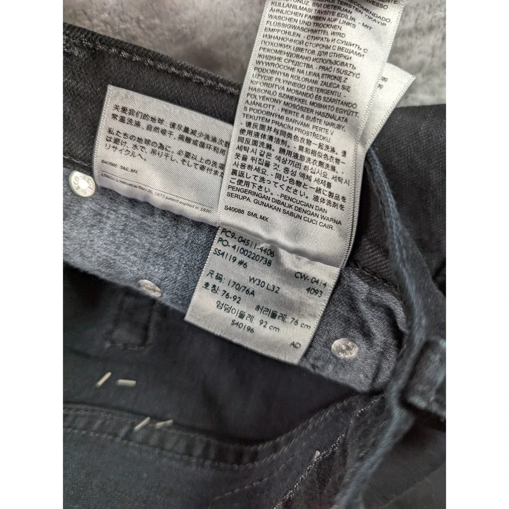 Levis 511 Jeans Mens 30x32 Black Slim Fit Tapered Stretch Denim Casual